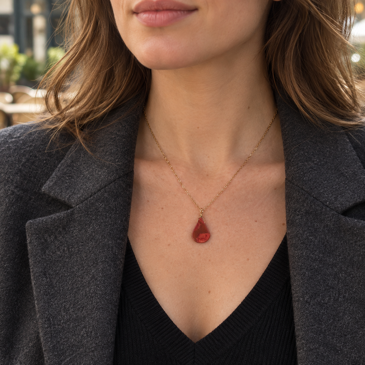 COLLANA “GOCCIA DI CORALLO”