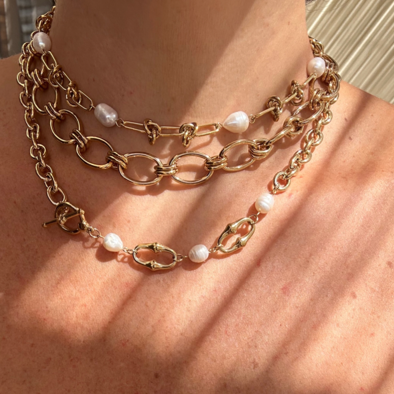 COLLANA “CATENA CON PERLE”