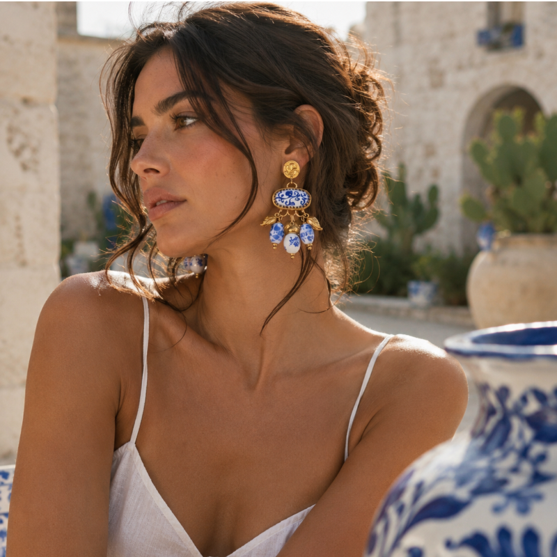 ORECCHINI “ PENDENTI BLUE LEVANTE”