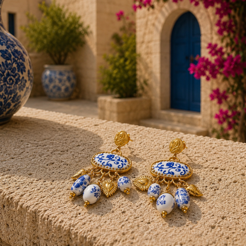 ORECCHINI “ PENDENTI BLUE LEVANTE”