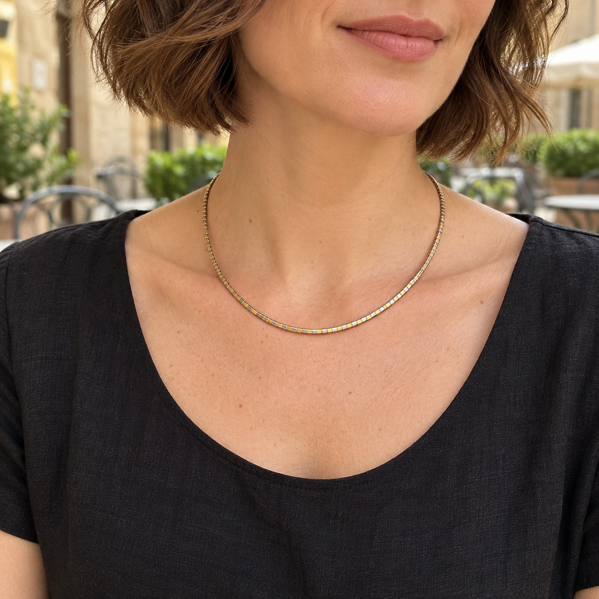 COLLANA “RETRÓ” BICOLORE