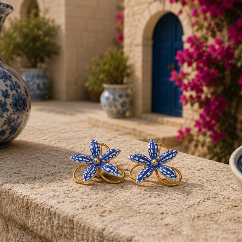 ORECCHINI “FIORE BLUE LEVANTE”