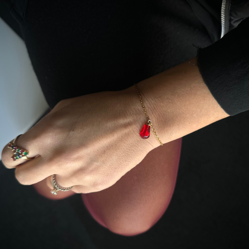 BRACCIALE “CHICCO DI MELAGRANA”